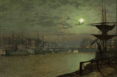 Appâtant les lignes, Whitby, 1884 - John Atkinson Grimshaw